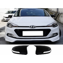 Hyundai İ20 2014-2019 Sinyalli Yarasa Ayna Kapağı Parlak Siyah Sportif Ayna Kaplaması