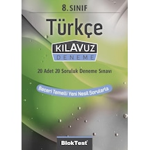 8. Sınıf Türkçe Kılavuz Deneme Sınavı Seti Tudem Bloktest