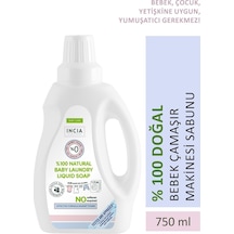 INCIA %100 Doğal Bebek Çamaşır Sabunu Bitkisel Deterjan Kendinden Yumuşatıcılı Lavanta 750 ML