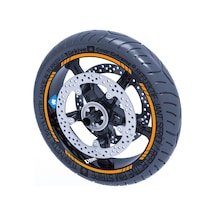 Floresan Turuncu 4 Parçalı Kesikli Jant Şeridi Sticker Çınar Extreme