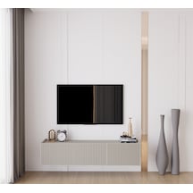 Capella Kumtaşı Rengi Mdf 3 Kapak Duvara Monte 140 Cm Tv Ünitesi