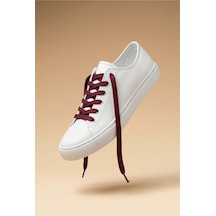 Last İcon Bordo Renk Yassı Örgü Ayakkabı Bağcığı Spor Sneaker Bordo