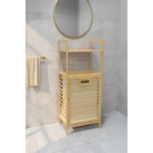 Digithome Bambu Eco-lıte Basıc Kirli Sepetli 2 Raflı Banyo Düzenleyici Çamaşır Sepeti Db-0031 Diğer