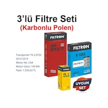 Netpar Volkswagen Transporter T6 2.0tdı 2015-2019 Filtron 3'lü Filtre Seti Karbonlu -caa