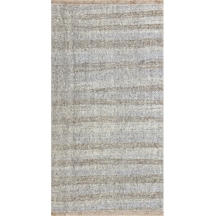 Bej Rengi El Dokuma Çaput Pala Yün Kilim