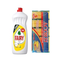 Fairy Sıvı Bulaşık Deterjanı 650 ML + Acord Bulaşık Süngeri 5'li