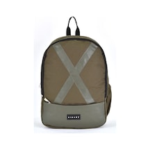 Sisley Okul Sırt Çantası Unisex Çok Gözlü Günlük Seyahat Sırt Çantası Haki