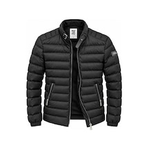 Tiger Force Slim Fit Erkek Şişme Dolum Mont 7819 Siyah