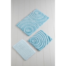 Chilai Home Wave Mint 3Lü Set Banyo Halısı Mint Yeşili