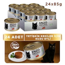 Enzo Natural Kuzu Etli Konserve Yaş Kedi Maması 24 x 85 G