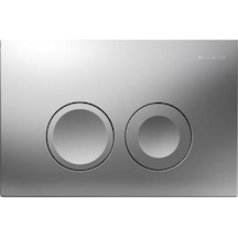 Geberit Delta21 115.125.46.5 Kumanda Paneli Çift Basmalı, Mat Kro Krom