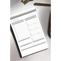 Fark Tanıtım Masaüstü Ders Çalışma Planlayıcı 60 Yaprak 17x24 Cm Günlük & Haftalık Program Defteri Öğrenci Planlama Bloknotu Açık Gri