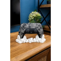 Veriqo 3d Ps5 Uyumlu Gamepad Standı Kristal Tasarımlı Oyun Kolu Tutucu Masaüstü Controller Standı Beyaz