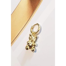 Tekli İthal Baby Jelibon Gold Gümüş Küpe-8127