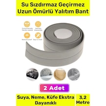 Ekstra Güçlü Su Geçirmez Sızdırmaz Dayanıklı Yalıtım Tamir Küf Önleyici Gri Bant 3.2m - 2 Adet