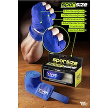 Voven Boxing Muay Thai Bandage Kırmızı Boks Bandajı Muay Thai Bandajı El Sargısı Pembe 4,5 Metre Mavi