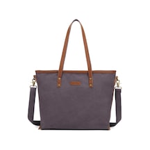 Kanvas Kumaş Kadın Omuz Çantası Smart Bags 1330 Kahve
