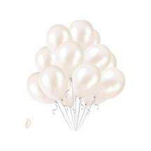 Metalik Balon Beyaz 50 Adet BEYAZ