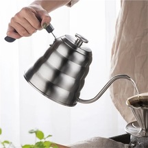 Wondernest Uzun Termometre Su Paslanmaz Kuğu Kahve Jialan Isıtıcısı Gümüş Çelik Ez Gümüş