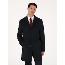 Cacharel Lacivert Slim Fit Yün Kaşmir Karışımlı Palto