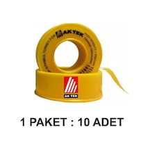 Ak Tek Teflon Bant Doğalgaz 12mm 0,1mm 8m 1g/cm3 Paket 10 Lu