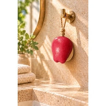 Dekoratif Kokulu Sabun & Peeling Etkili Asılabilir Dekoratif Banyo Sabunu & Kırmızı Elma Şekilli Katı Sabun 8,5x7x4,8 Cm - 937751218 Diğer