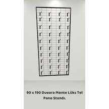 Tel Pano Standı Duvara Monte 90x190 Cm Bijuteri Çorap Telefon Standı 40 Adet Kanca