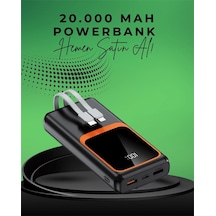 Zenvia 20000 Mah Taşınabilir Powerbank Çok Kablolu, Hızlı Şarj Destekli 22.5w Znv2026 Çok Renkli 52330661