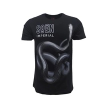 Soen Imperial Band Baskılı Penye Tişört Siyah
