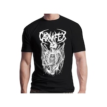 Noıssey Kırmızı Etiket Gala Grunge Skull Carnifex Riddick Menblack T-shirt 17030 Siyah