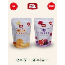 Evereat Kavun-incir Freeze Dry Meyve Cipsi 2'li Paket Doğal Atıştırmalık Seti 1 Adet