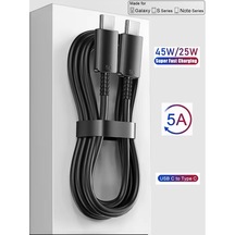 Samsung Galaxy S22 5g Uyumlu Hızlı Şarj / Data Kablosu 3.0a 25w Pd