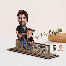 Bk Gift Kişiye Özel 3d Kabartma İsimli Baba-oğul Karikatürlü Ahşap Biblo-1, Babaya Hediye, Babalar Günü Hediyeleri Kobitmeyen138200 Bk Gift