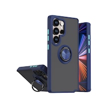 Samsung Galaxy S26 Ultra Montreal Yüzüklü Silikon Kapak - Lacivert