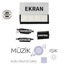 Ayna Arkası 220v Ekranlı Bluetooth Lu Çift Hoparlörlü Dokunmatik