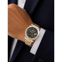 Daniel Klein Damat Ve Takım Elbiseye Özel 2 Yıl Garantili Çelik Kordon Erkek Kol Saati Vs.blkt.0995 Gümüş - Sarı