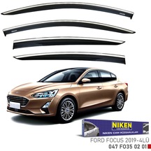 Replax Ford Focus 2019 Sonrası Kromlu Cam Rüzgarlığı 4lü