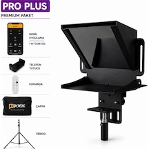 Pratic Teleprompter Pro Plus Set Kumanda Çanta Tripod Yerli Üretim