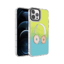 Apple Uyumlu iPhone 14 Pro Kamera Korumalı Renkli Desenli Sert Silikon Zore Korn Kapak