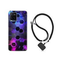 Vivo V21E Kılıf Boyun Askılı Petekler 1889