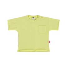 Civil Baby Süs Etiketli Cepli 6-18 Ay Tişört - Sarı Limon Sarısı