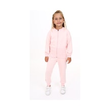 Toontoy Kids Toontoy Kız Çocuk Armalı Eşofman Takım Pudra