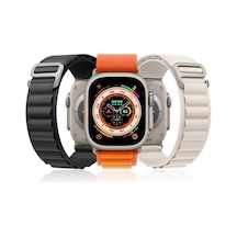 Watch Ultra 49mm Uyumlu Krd-74 Hasır Zore Kordon-siyah