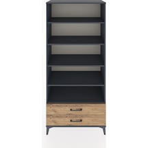 Hyperion Dolap 5 Raflı 2 Çekmeceli 88x44x195 Antrasit-çam Antrasit Hyperion Dolap 5 Raflı 2 Çekmeceli 88x44x195 Antrasit-çam Antrasit