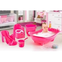 5 Parça Oturaklı Bebek Bakım Yıkama Seti Pembe Diğer