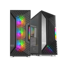 Green Grıffın G3 4X120 Mm Argb 2X3.2 2X2.0 Usb Tempered Oyun Kasası Psu Yok