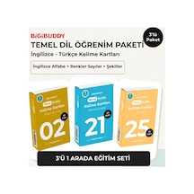 Bigibuddy Wordsbuddy Çocuklar İçin Türkçe İngilizce Temel Öğrenim Paketi 90 Kart 3'lü Set Cihaz Hariç