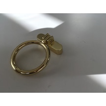 Mobtasarımaksesuar Çekmece Kulp, Furnipart, Parlak Altın Kulp, Halka Kulp