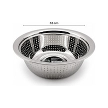 32cm Kulpsuz Paslanmaz Metal Sepet Süzgeç Bx40 Çok Renkli