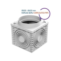 500mm - 600mm Koruge Borusu Dağıtım Bacası